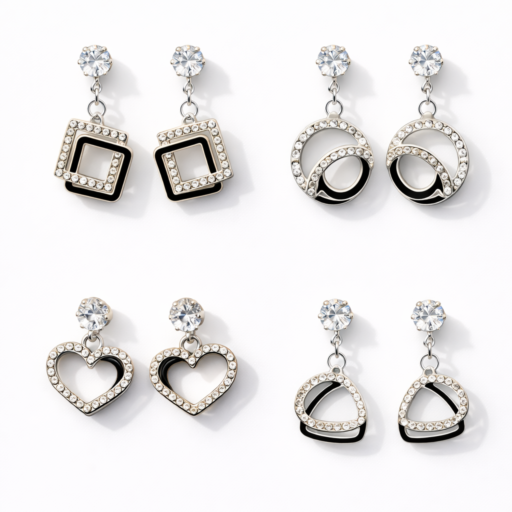 PACK OF 4 ESSENTIAL EARRINGS.