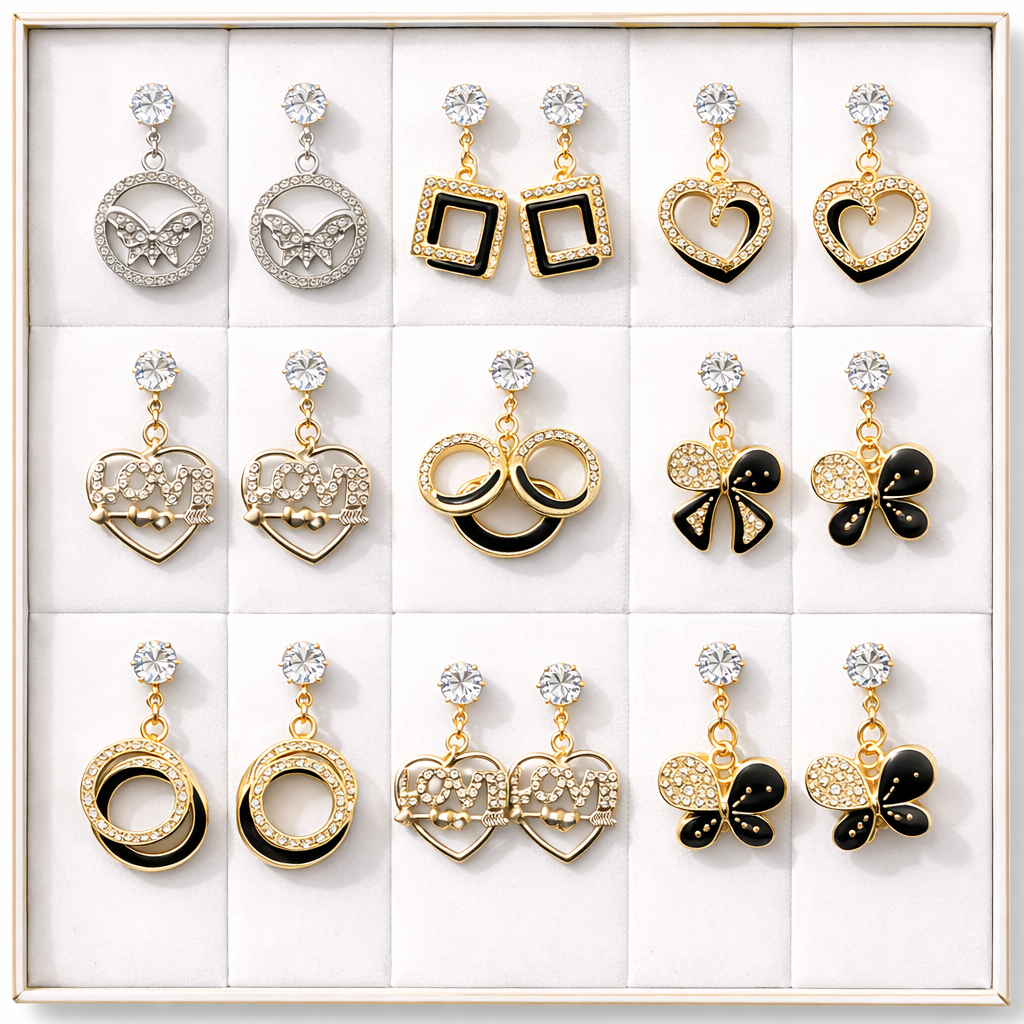 SET OF 12 WESTERN EARRINGS